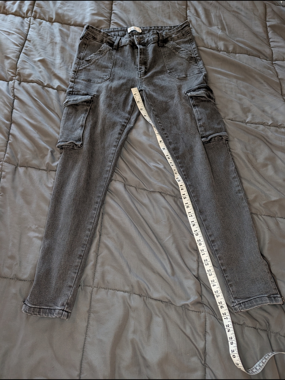 Rue 21 Dark Gray Cargo Skinny Jeans Women's Size 12